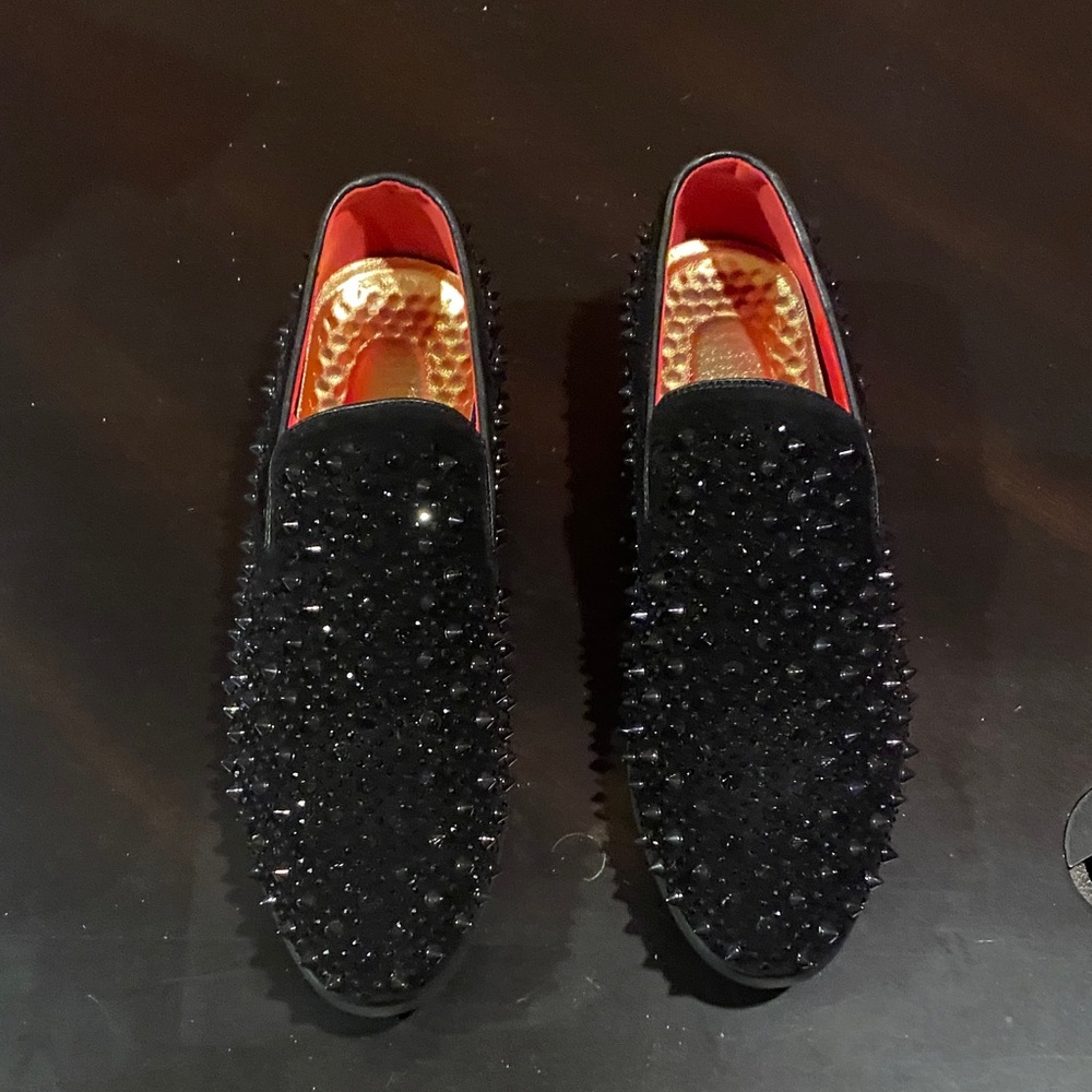 NEW Men's Black Studded Loafers